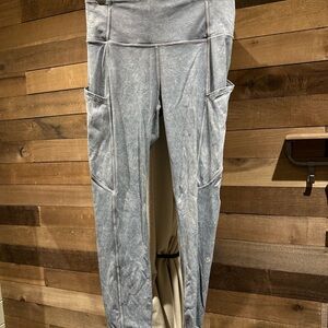 lululemon Blue denim wash Fast and Free Leggings